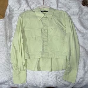 Zara Green Long Sleeve Cropped